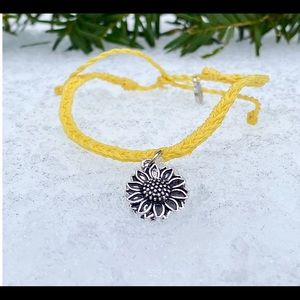 Sunflower bracelet - yellow